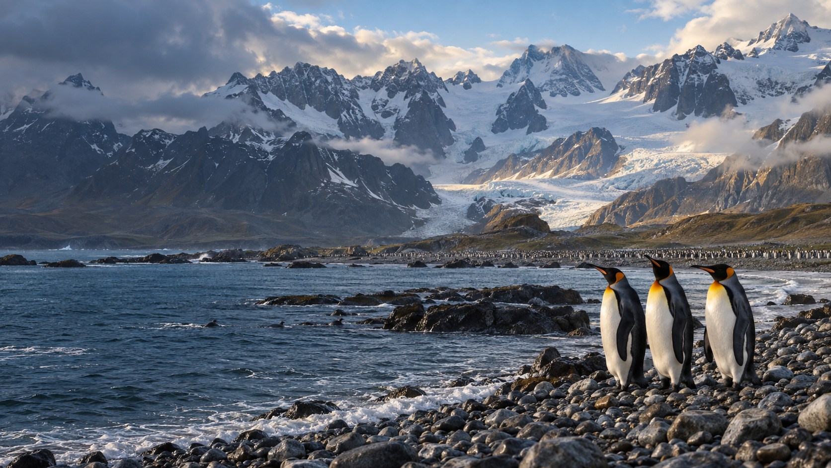 King penguins in South Georgia